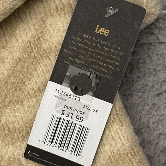 NWT Lee‎ Zebra Print Sweater Women's 2X Beige Lightweight Stretch Crew Neck - Picture 6 of 8